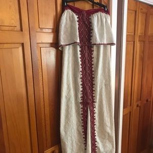 Free people strapless maxi dress.